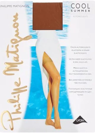 Чулки Philippe Matignon Cool Summer, 8 den, размер 2, коричневый