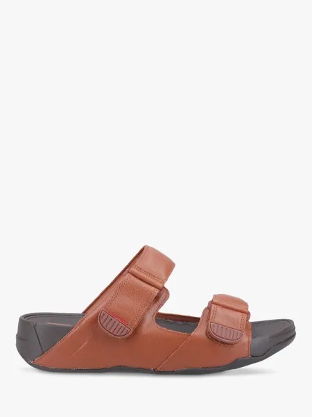 Кожаные шлепанцы Gogh Moc FitFlop, тан