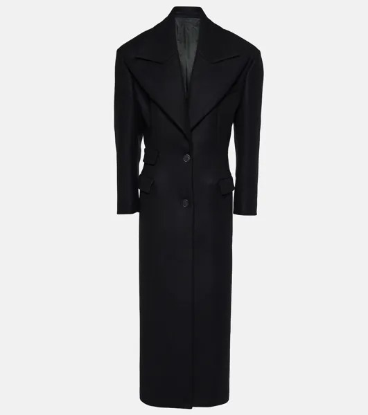 Пальто из натуральной шерсти The Attico, черный