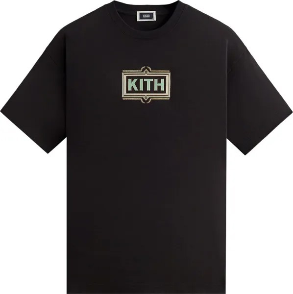 Футболка Kith Ornate Classic Logo 'Black', черный