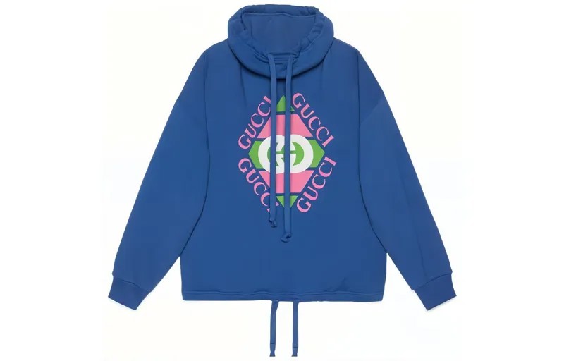 Толстовка женская Gucci с логотипом, синий