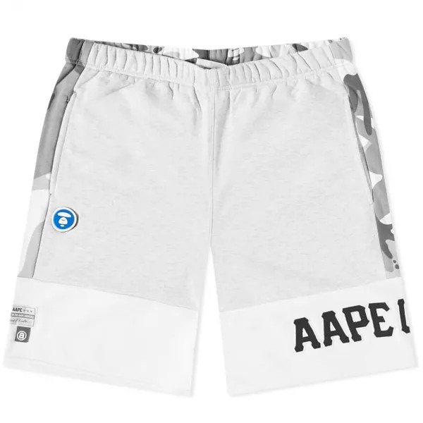 Двусторонние шорты из бейсбольной сетки AAPE Stret, белый