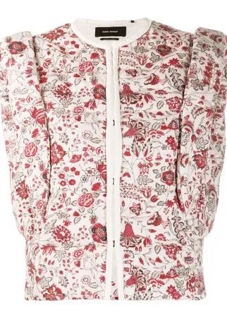 Isabel Marant дутый жилет Adiena с цветочным принтом