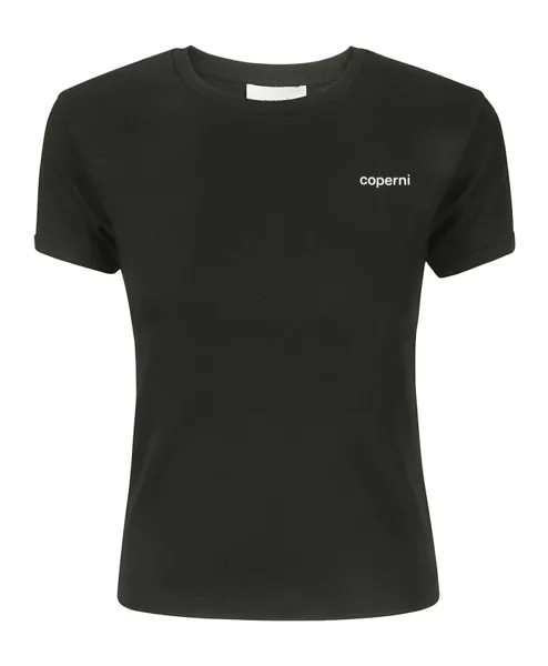 Узкая футболка с логотипом Coperni, черный