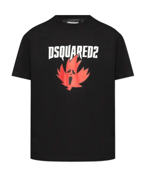 Футболка с логотипом Dsquared2, черный