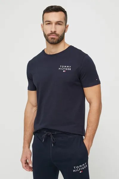 Хлопковая футболка Tommy Hilfiger, темно-синий