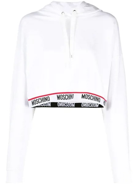 Moschino укороченное худи с логотипом