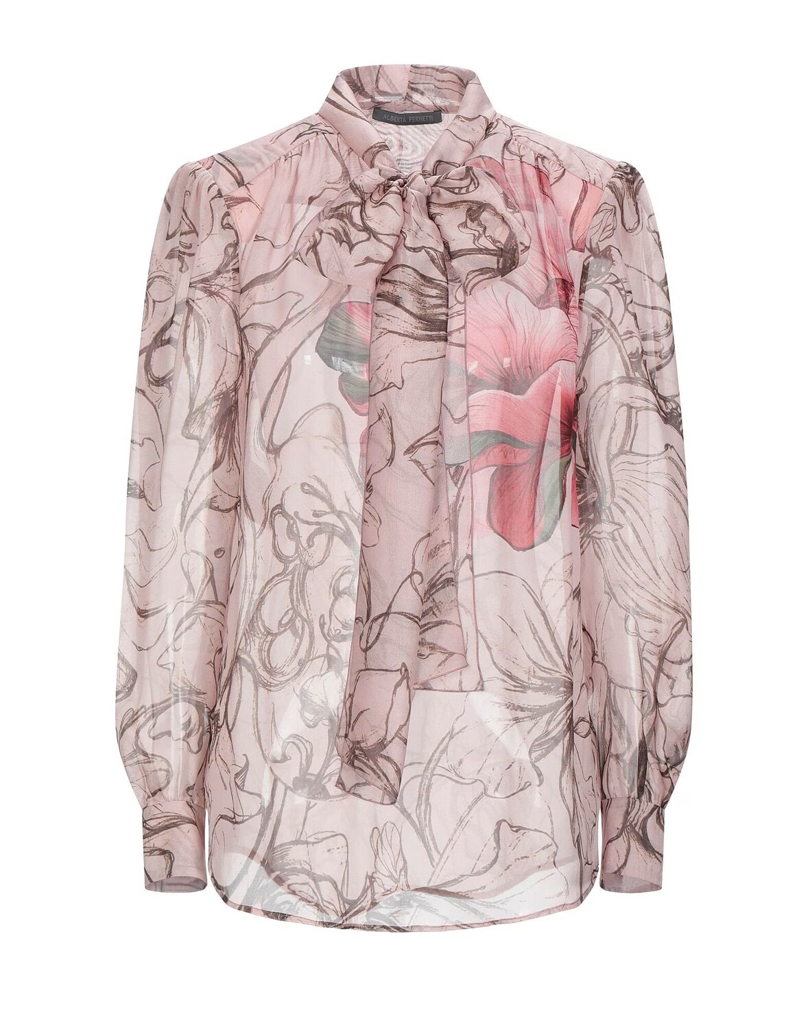 Рубашка Alberta Ferretti, розовый