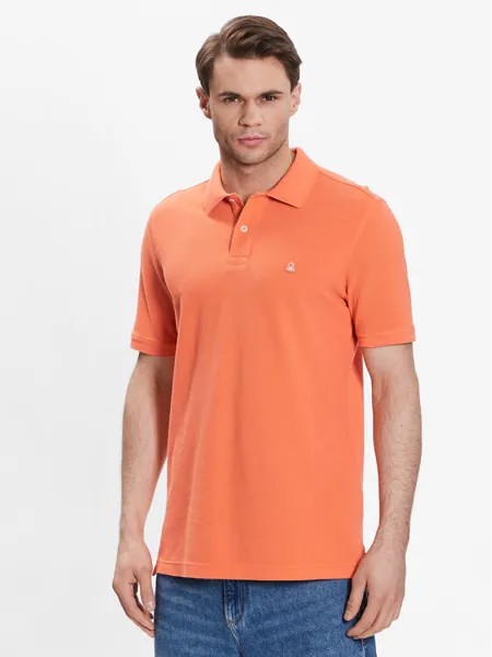 Рубашка поло стандартного кроя United Colors Of Benetton, оранжевый