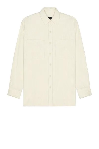 Рубашка Club Monaco Wide Wale Corduroy Long Sleeve, белый
