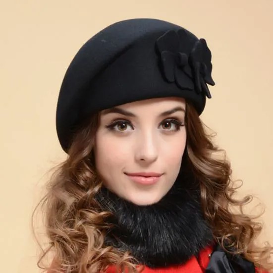 Французская шляпа Элегантная холодостойкая эластичная симпатичная осень зима Девушки Стиль берет для знакомств