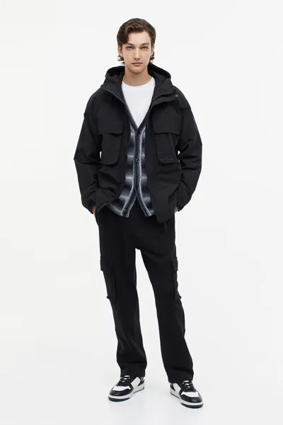 Джоггеры cargo свободного кроя H&M, черный