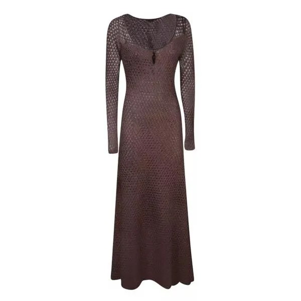 Платье crochet dress Tom Ford, коричневый