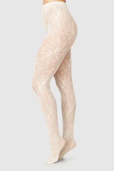 Розовые кружевные колготки Swedish Stockings, белый
