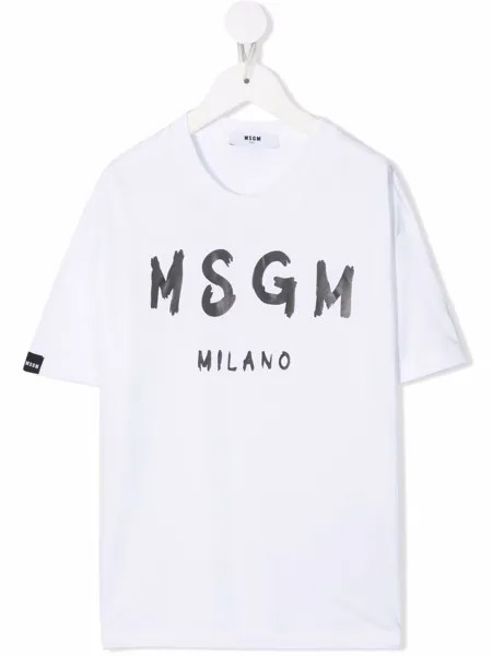 MSGM Kids футболка с логотипом