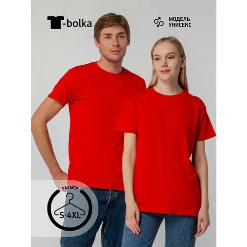 Футболка T-bolka, размер 46/48, крacный