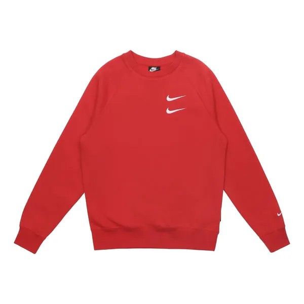 Толстовка Nike Embroidered Fleece Lined Stay Warm Round Neck Pullover Red, красный