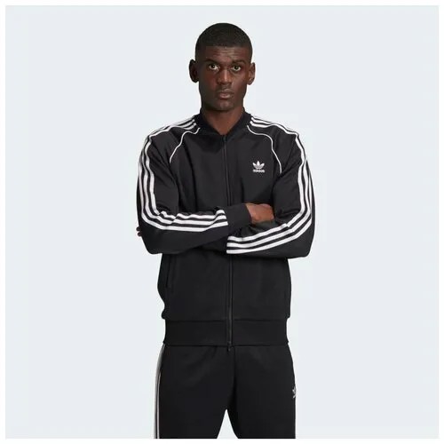 Ветровка adidas, размер L, белый, черный