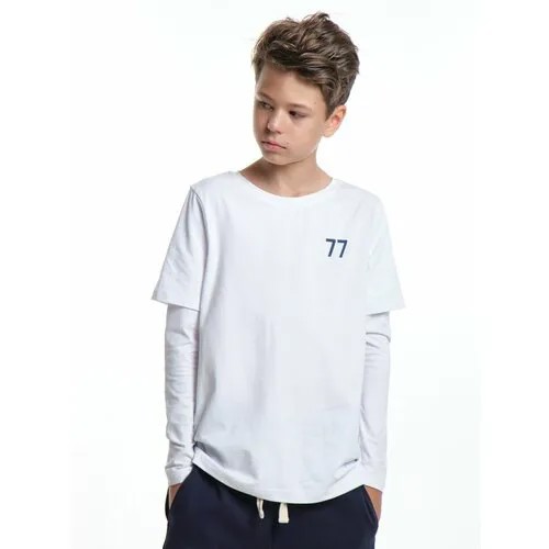 Лонгслив Mini Maxi, размер 128, белый
