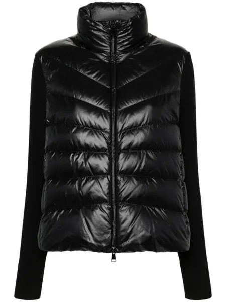 Moncler куртка с аппликацией логотипа, черный
