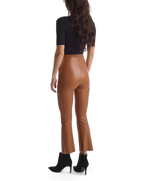 Брюки Commando Faux Leather Cropped Flare Perfect Control Leggings SLG33, цвет Cocoa