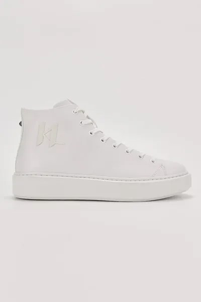 Кожаные спортивные туфли среднего силуэта Karl Lagerfeld, белый