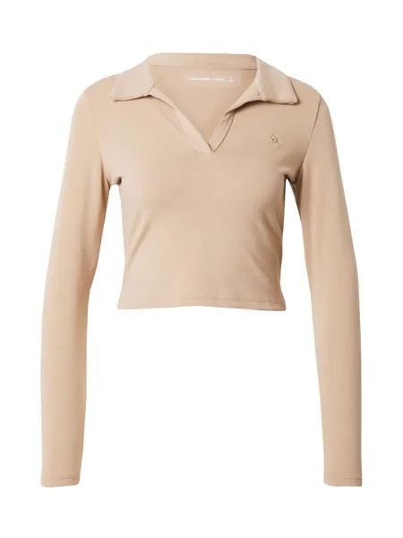Лонгслив Abercrombie & Fitch, светло-коричневый