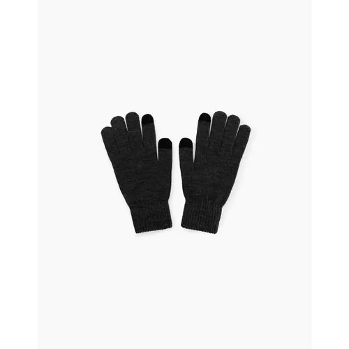Тёмно-серые перчатки с тачскрином, 22см
