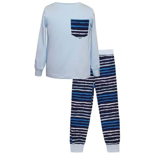 Пижама KotMarKot, размер 110, белый/темно-синий
