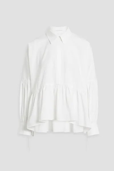 Блузка Andrea из хлопкового поплина со сборками Cecilie Bahnsen, белый