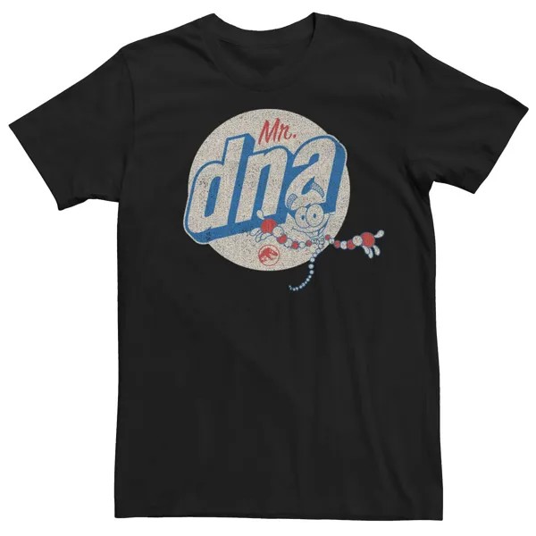 Мужская футболка Vintage Mr. DNA с логотипом Jurassic World, черный