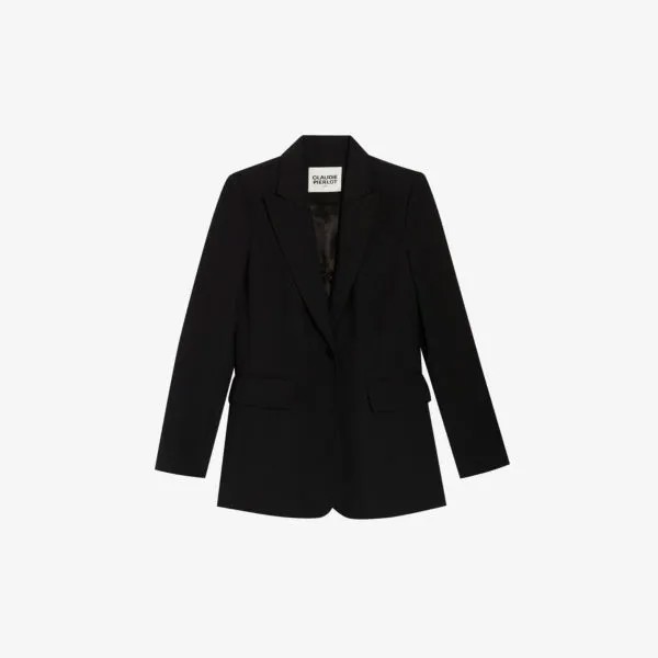 Однобортный пиджак Victory из смесового полиэстера Claudie Pierlot, цвет noir / gris
