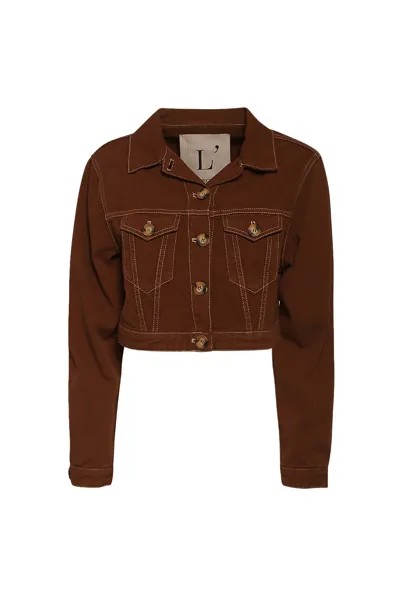 Хлопковая куртка L'Autre Chose, коричневый