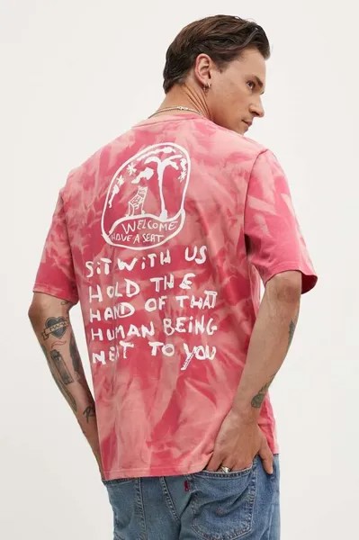 Хлопковая футболка ARMANDO Desigual, розовый