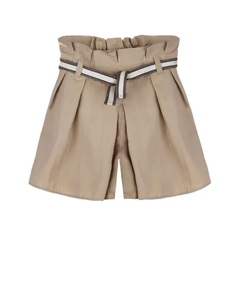 Бежевая юбка-шорты Brunello Cucinelli детская