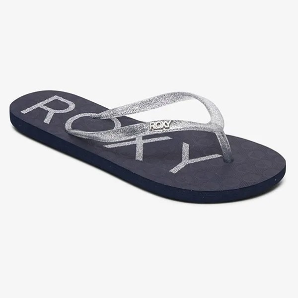 Вьетнамки женские Roxy Viva Sparkle Navy ARJL100873 серые 7 US