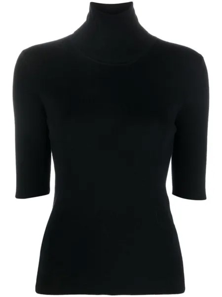 Filippa K топ тонкой вязки с высоким воротником, черный