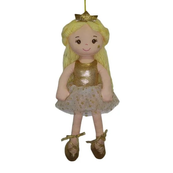 ABtoys Кукла Принцесса в золотом платье и короной 38 см
