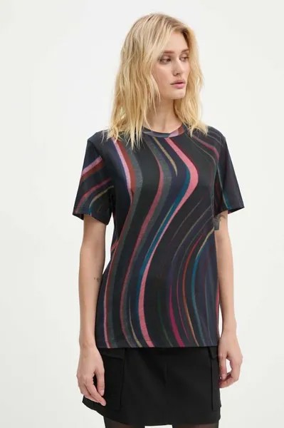 Хлопковая футболка PS Paul Smith, черный