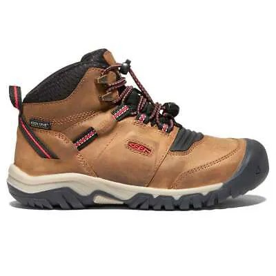 Keen Ridge Flex Mid Водонепроницаемые походные молодежные повседневные ботинки для девочек коричневого цвета 1025585