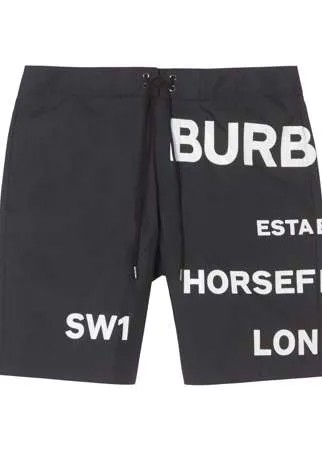 Burberry плавки-шорты с принтом Horseferry