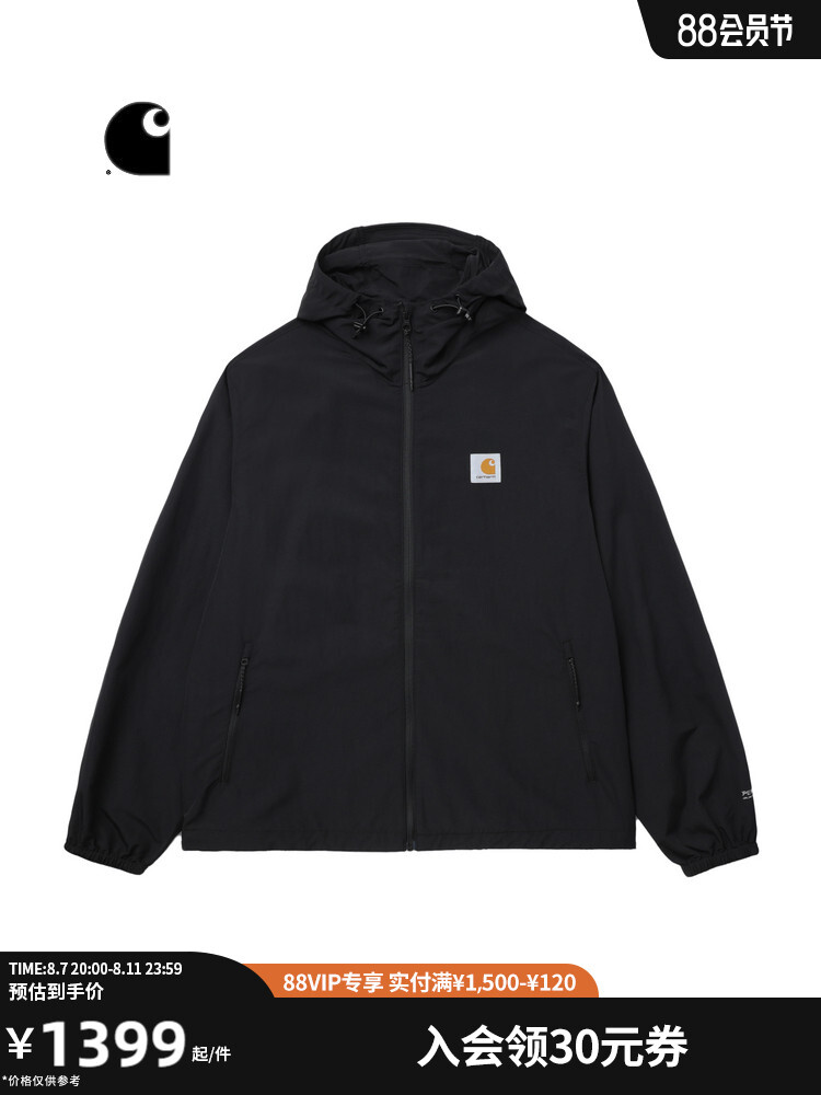 Carhartt WIP куртка мужская весенне-летняя новая классическая этикетка с логотипом и шнурком с капюшоном, зеленый