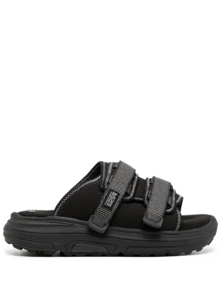 Suicoke шлепанцы Moto Run с нашивкой-логотипом, черный