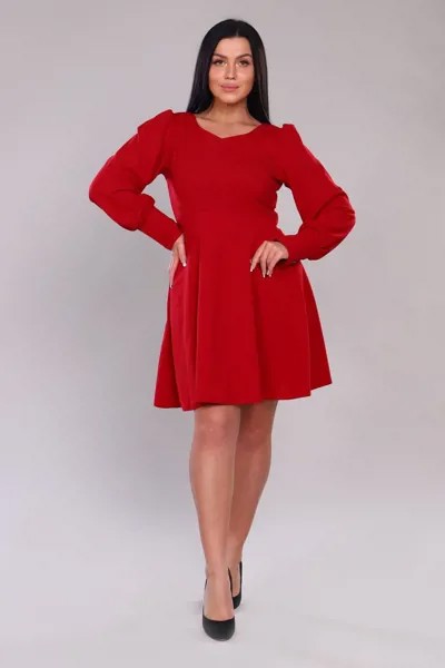 Платье креповое Эрис (красное)