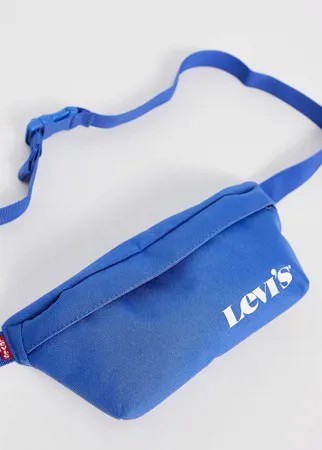 Синяя сумка-кошелек на пояс с небольшим логотипом Levi's-Голубой