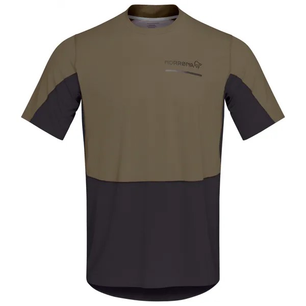 Беговая рубашка Norrøna Senja Equaliser Lightweight T Shirt, цвет Olive Night