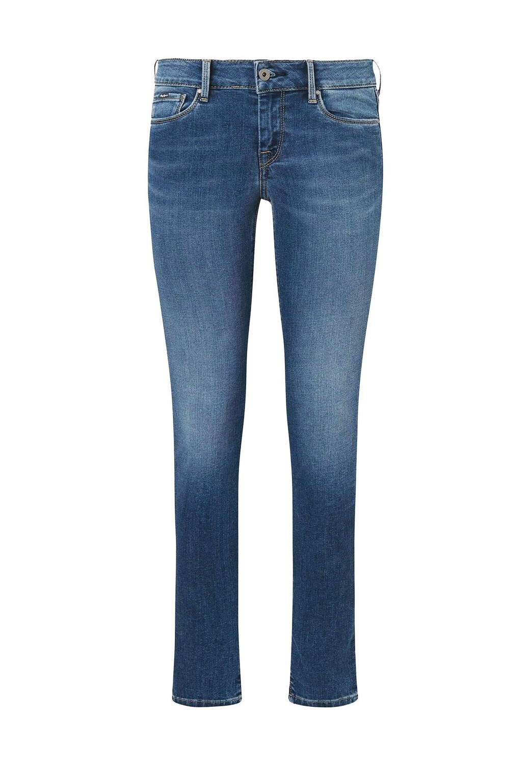 Джинсы скинни, заниженная талия, стирка, женские Pepe Jeans, деним