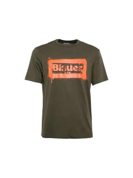 Футболка стандартного кроя Blauer, зеленый