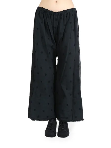 Comme des Garçons TAO брюки с вышивкой в горошек, черный