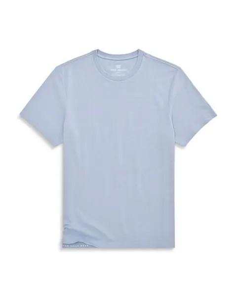 Серебряная футболка с круглым вырезом из пике Mack Weldon, цвет Blue